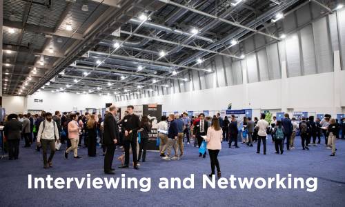 interviewing and networking - career fair landscape